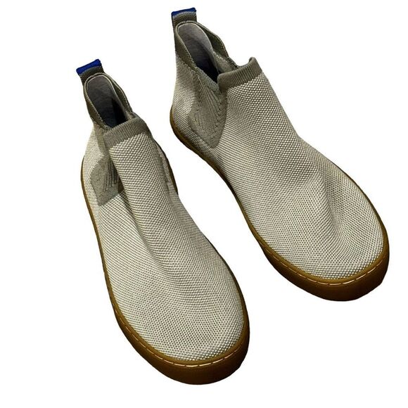 ROTHY'S Women's Chelsea Knit High Top Slip On Boots In Light Sage Size 7 NWOT - Picture 10 of 12